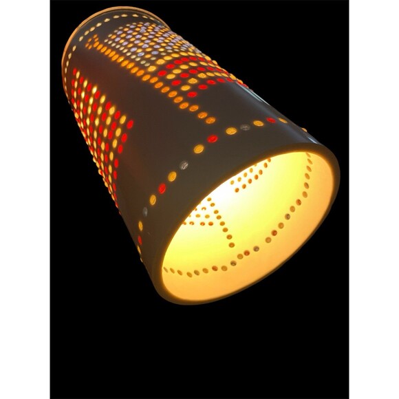 American Flag Vintage Resin Beads Lawnware Style Swag Light - Picture 4 of 5